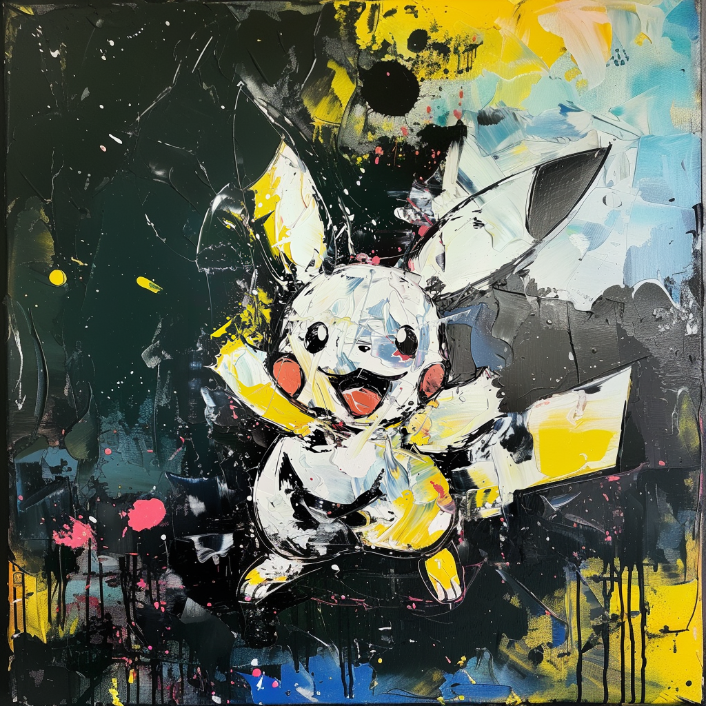 GABI character artwork in black, yellow, blue, and pink by 10NECTAR